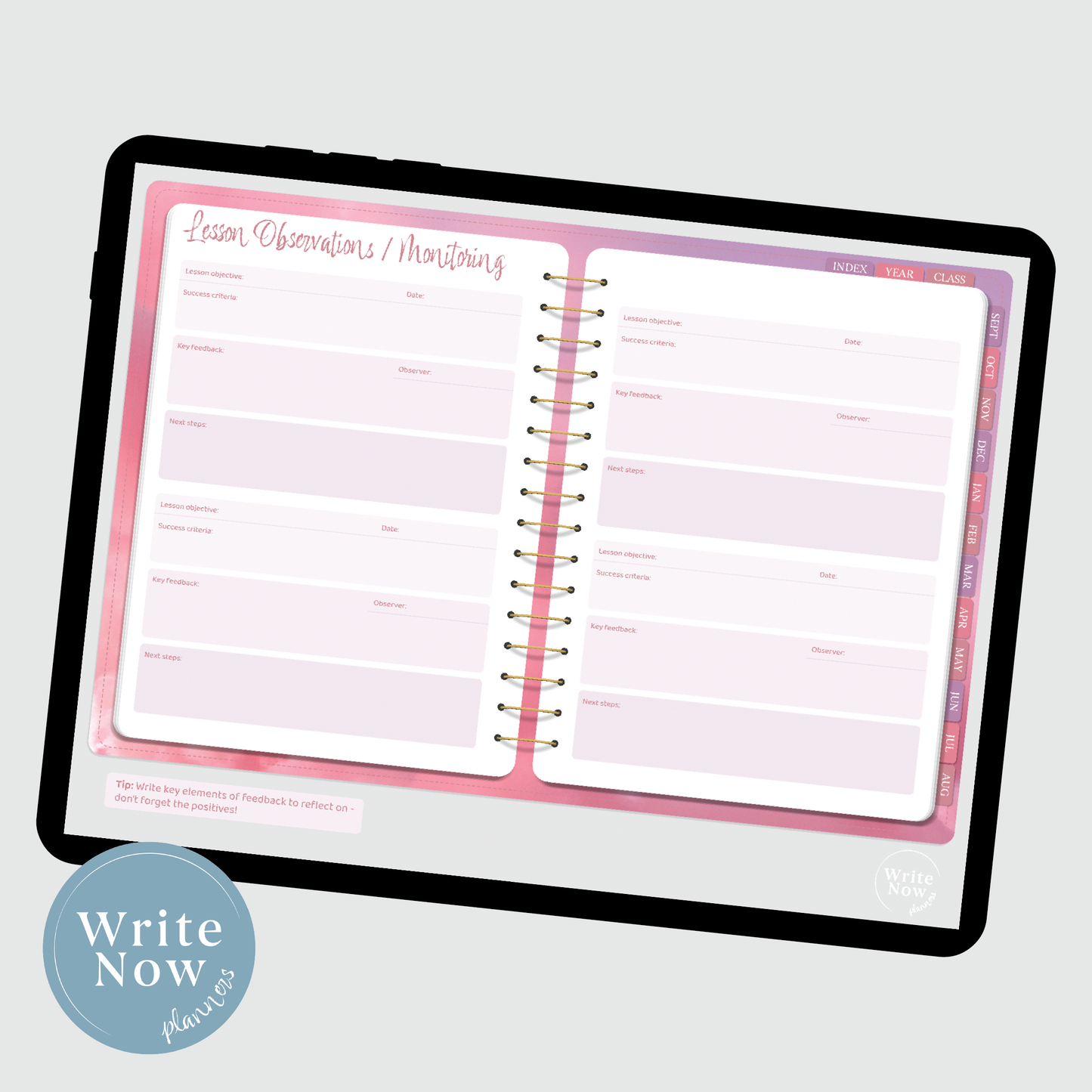 Pink Clouds Ultimate Teacher Planner 25-26