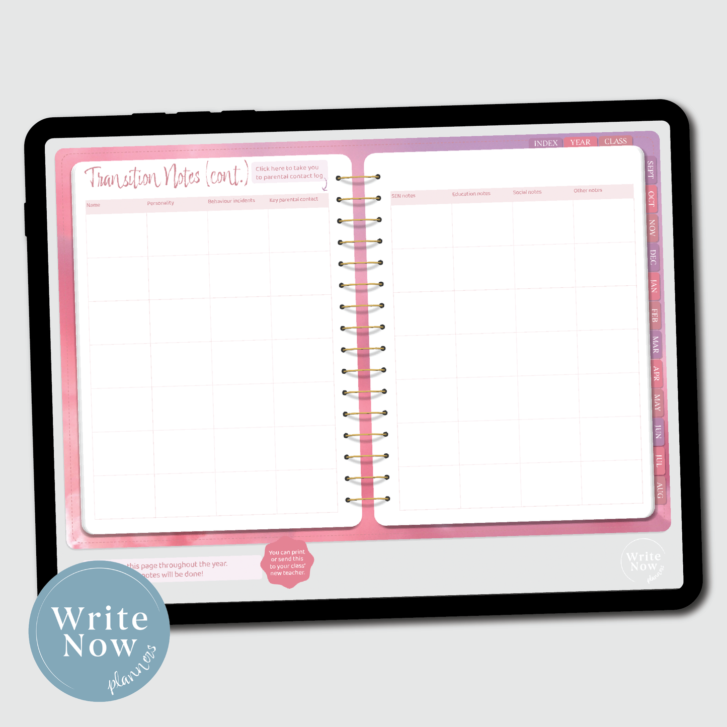 Pink Clouds Ultimate Teacher Planner 25-26