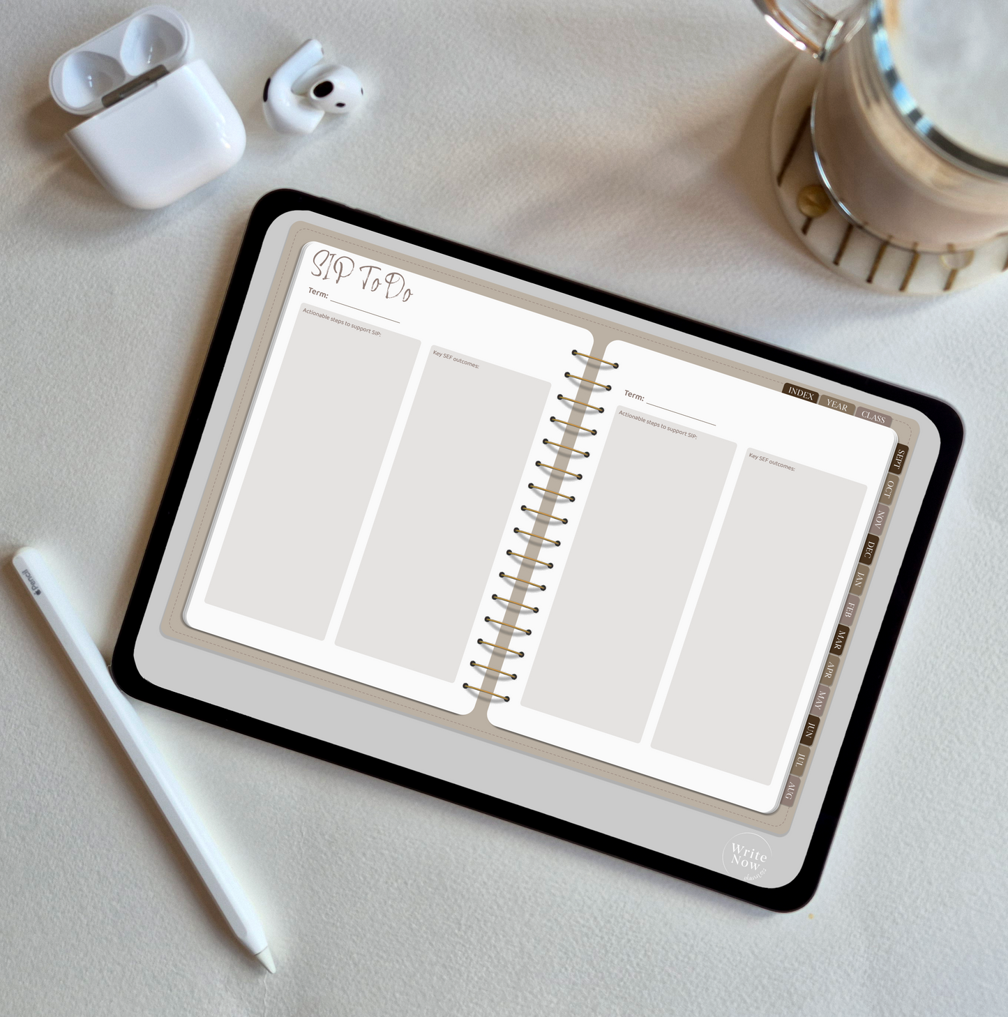 Senior Leader Ultimate Teaching Planner Abstract Colours
