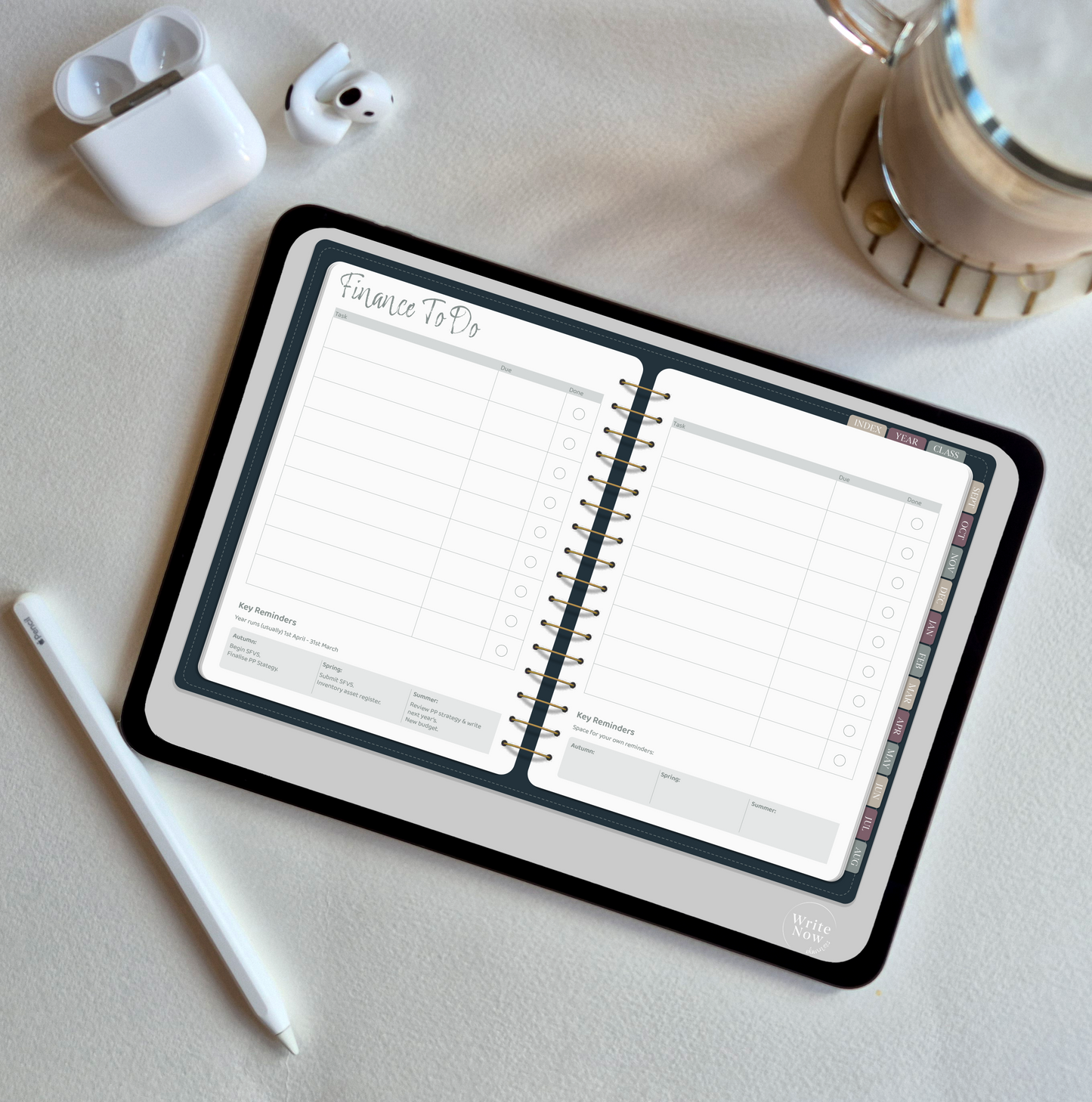 Senior Leader Ultimate Teaching Planner Abstract Colours