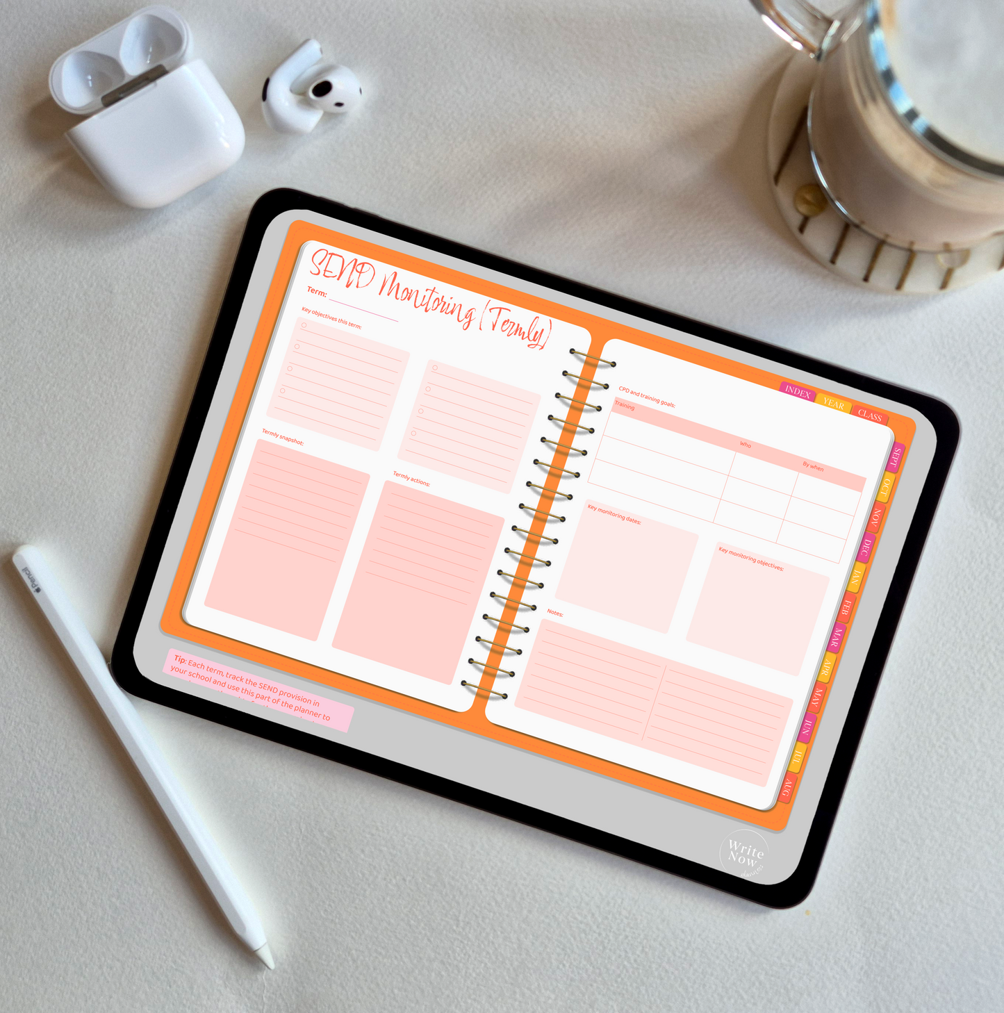 Senior Leader Ultimate Teaching Planner Abstract Colours