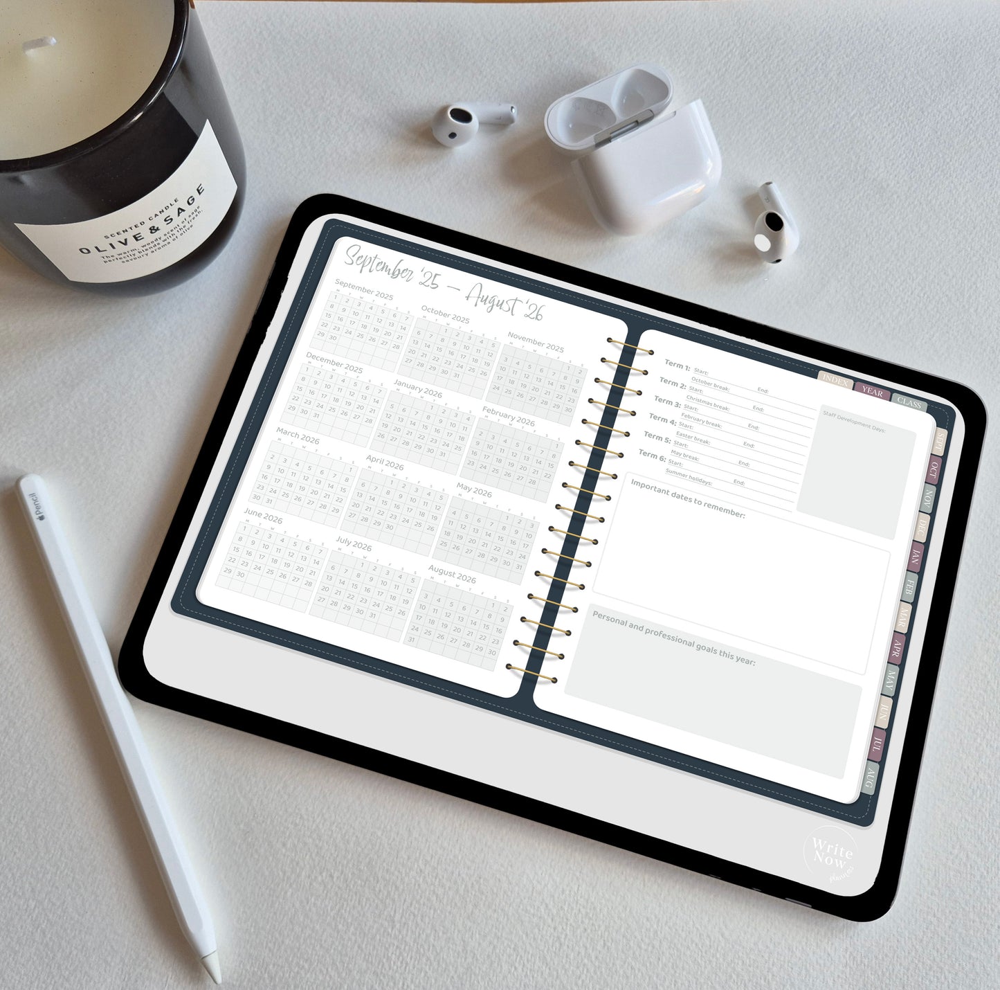 Navy Ultimate Teacher Planner 25-26