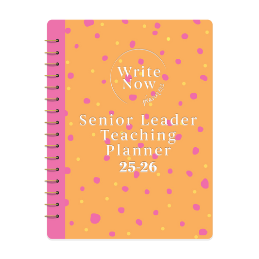 Senior Leader Ultimate Teaching Planner Orange & Pink