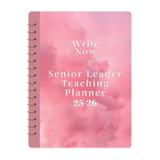 Senior Leader Ultimate Teaching Planner Pink Clouds