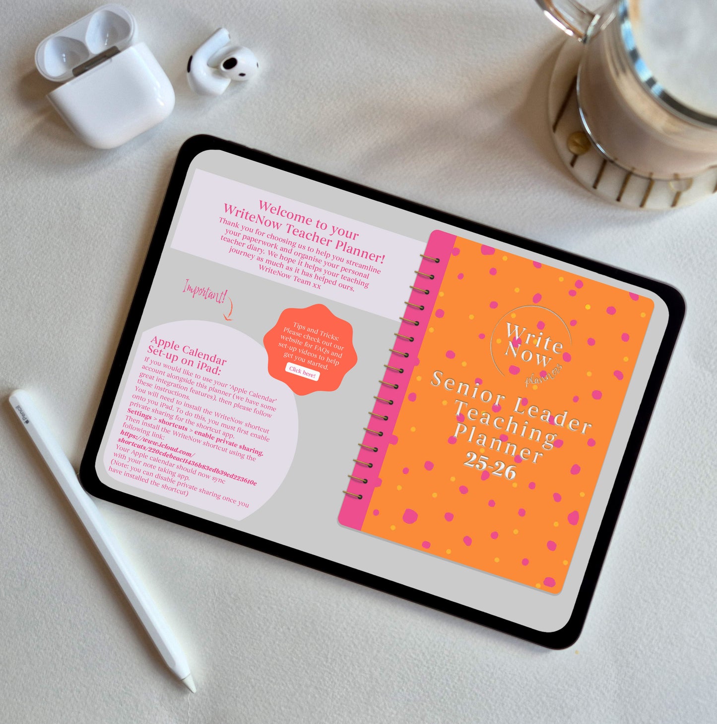 Senior Leader Ultimate Teaching Planner Orange & Pink